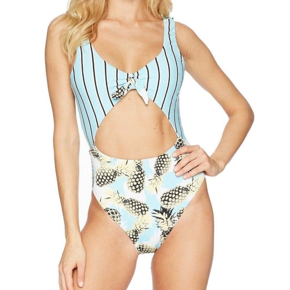 The Bikini Lab Medium pineapple one piece Monokini Swimsuit - New
